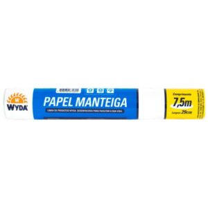 Papel Manteiga Wyda Doméstico – Rolo 29cm x 7,5m – Caixa com 25 Unidades