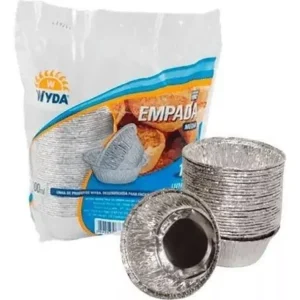 Forma de Alumínio para Empada Média 100ml – Pacote com 100 Unidades