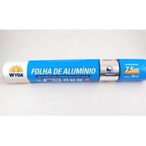 Folha de Alumínio Wyda – Rolo 30cm x 7,5m – Caixa com 25 Unidades