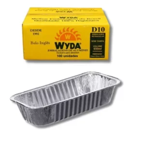 Bandeja de Alumínio Wyda Bolo Inglês (D10) – Caixa com 100 Unidades