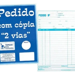 Talão de Pedido Tamoio – 2 Vias – 108mm x 155mm – 25 Jogos