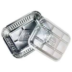 Bandeja de Alumínio Wyda 135ml com Tampa PET (D00FS) – Pacote com 10 Conjuntos