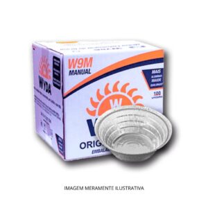 Marmitex de Alumínio Wyda 1.200ml Manual (M09) – Caixa com 100