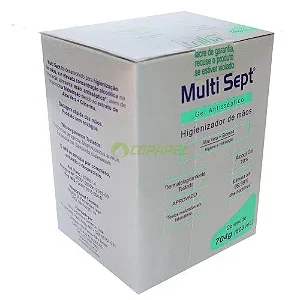 Álcool em Gel 70% Refil Multi Sept Trilha 800ml - Higienização Profissional (MS-P800)