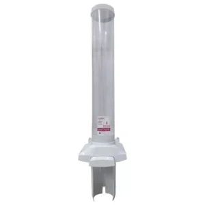 Dispenser Suporte para Copos de Água 200ml Trilha com Botão – Branco – Unidade
