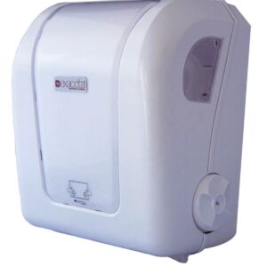 Dispenser Toalheiro para Papel Bobina Mini Trilha – Sistema Puxe e Corte – Branco – Unidade