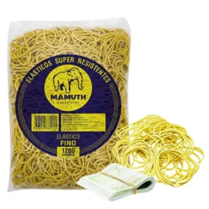 Elástico de Borracha Amarelo Nº 18 - Super Resistente - Pacote de 1kg