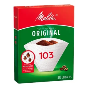 Filtro de Papel Melitta 103 Original – Caixa com 30 Unidades – Tecnologia Microfuros