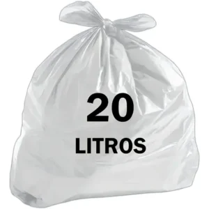 Saco para Lixo Branco Leitoso 20 Litros 41x61cm – pacote com 1 quilo