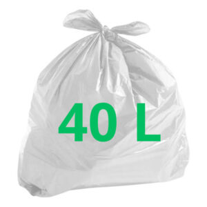 Saco para Lixo Branco Leitoso 40 Litros (60x60cm) – Reforçado – pacote com 1 quilo