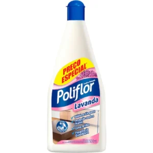 Lustra Móveis Poliflor Lavanda 500ml Econômico – Brilho com Silicone e Ação Anti-Pó