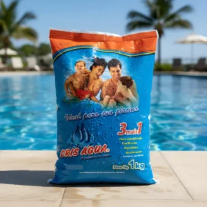 Cloro Cris Água 3 em 1 (Pote 1 kg) – Dicloro Estabilizado Multi-Ação