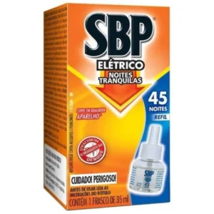 Refil Inseticida Elétrico SBP Líquido 35ml – Reposição para 45 Noites de Proteção