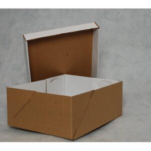 Caixa para Bolo Branca 34x28x13 Polibox Ref. 034 – Proteção para Bolos Retangulares