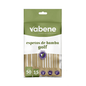 Palito para Hambúrguer Golf de Bambu 15cm Vabene – Estilo e Firmeza (Pacote com 50 Unidades)