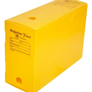 Caixa Arquivo Morto em Polipropileno (Plástico) Amarelo – 35x13x24 cm – Unidade