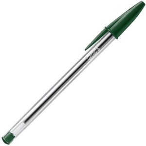 Caneta Esferográfica BIC Cristal Dura+ Verde – Ponta Média 1.0mm (Unidade)