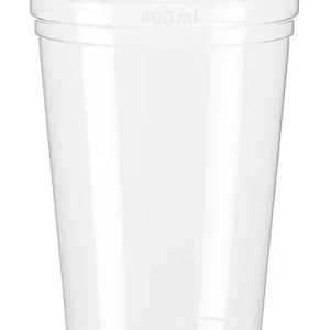 Copo Descartável PP 400ml Transparente First Encorpado – Pacote com 50 unidades
