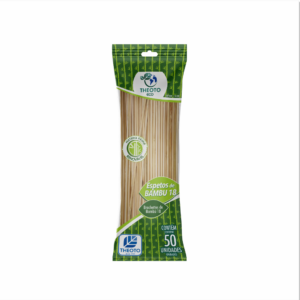 Espeto de Madeira para Churrasco 18cm Theoto – Reforçado e Polido (Pacote com 50 Unidades)