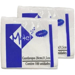 Guardanapo de Mesa 28x31,5cm MTEL Crepado –  Absorvente (Pacote com 100 Unidades)