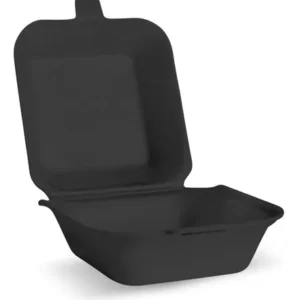 Hamburgueira de Isopor Copobras PT002 Preta – Térmica e Estética Gourmet (Pacote com 100 Unidades)