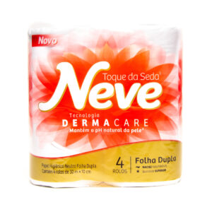 Papel Higiênico Branco Neve Folha Dupla 30 Metros – Maciez Superior (Pacote com 4 Rolos)