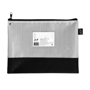 Pasta Malote Nylon 22x30cm Preta Vertical com Zíper e Ilhós – Unidade