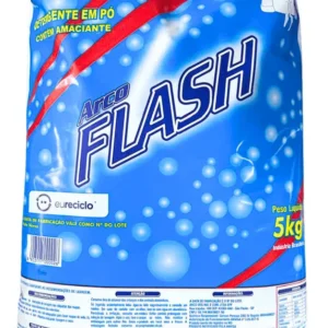 Sabão em Pó Flash 5kg – Limpeza Profunda e Alto Rendimento (Embalagem Econômica)
