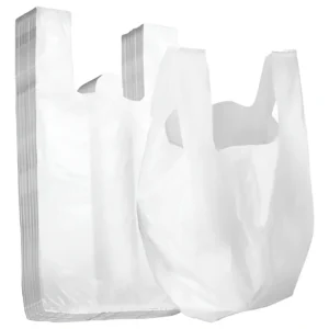 Sacola Plástica Branca Tipo Camiseta 38x48 – Pacote com 1.000 Unidades 