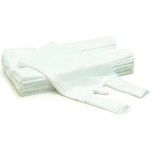 Sacola Plástica Tipo Camiseta Branca 25x35cm – Econômica – Pacote com 1000 Unidades