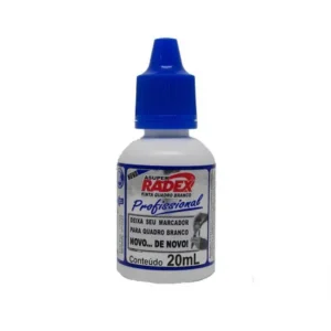 Tinta Reabastecedora Radex para Quadro Branco 20ml Azul – Escrita Macia e Apagamento Fácil (Unidade)