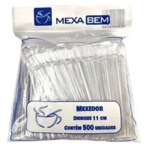 Pazinha Descartável para Café e Drink Grande 11cm Cristal Mexabem – Pacote com 500 unidades