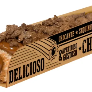 Caixa para Churros Kraft com Frases 15x3x3cm Festcolor – Embalagem para Doces e Food Truck – Unidade
