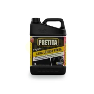 Cera Líquida Pretita Start Química 5L – Cera Pigmentada para Pisos Pretos, Ardósia e Cimento – Galão de 5 Litros