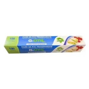 Filme de PVC Esticável Refil 28cm x 100m Guarufilme – Rolo de Cozinha para Proteção de Alimentos – Unidade