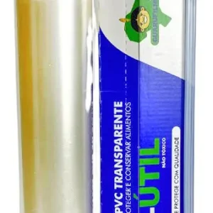 Filme de PVC Esticável com Trilho Cortador 45cm x 300m Guarufilme – Bobina com Aplicador para Cozinha Profissional – Unidade