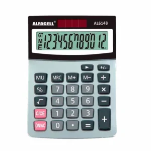 Calculadora de Mesa 12 Dígitos Alfacell AL6148 – Visor Inclinado Dupla Alimentação – Unidade