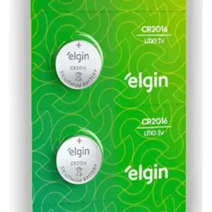Bateria Botão de Lítio CR2016 3V Elgin – Bateria Moeda Ultra Fina 1.6mm para Chave Canivete, Alarme e Relógio – Unidade