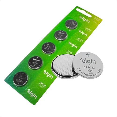 Bateria Botão de Lítio CR2032 3V Elgin – Bateria Moeda para Balança Digital, Placa-Mãe e Controle – Unidade Bateria Botão de Lítio CR2032 3V Elgin – Bateria Moeda para Balança Digital, Placa-Mãe e Controle – Unidade