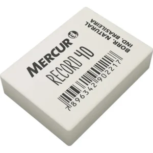 Borracha Branca Mercur Nº 40 para Lápis e Lapiseira – Borracha Escolar Macia e Natural – Unidade