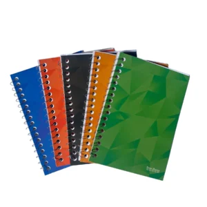 Caderneta Espiral 1/8 Capa Flexível c/ 48 Folhas – Caderno de Bolso Fino Pautado para Anotações Rápidas – Unidade
