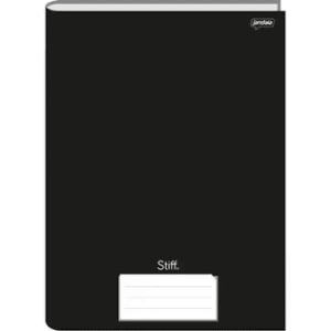 Caderno 1/4 Brochura Capa Dura 96 Folhas Preto – Caderno Pequeno Costurado Pautado Escolar e Portaria – Unidade