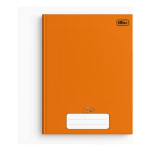 Caderno Universitário Brochura Capa Dura 48 Folhas Laranja Brochurão 1 Matéria – Caderno Grande Costurado Pautado – Unidade