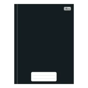 Caderno Universitário Brochura Capa Dura 96 Folhas Preto Brochurão 1 Matéria – Caderno Grande Costurado Pautado Executivo – Unidade