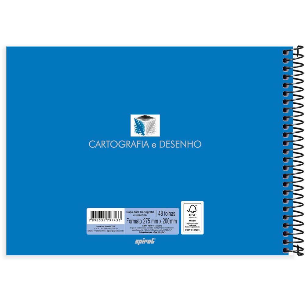 Caderno de Desenho e Cartografia Universitário Espiral Capa Dura 48 Folhas – Caderno de Artes sem Pauta – Unidade Caderno de Desenho e Cartografia Universitário Espiral Capa Dura 48 Folhas – Caderno de Artes sem Pauta – Unidade