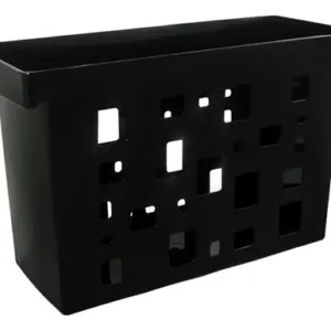 Caixa Arquivo DelloColor Preta com 6 Pastas Suspensas Kraft Dello – Organizador de Mesa para Pastas e Documentos – Unidade