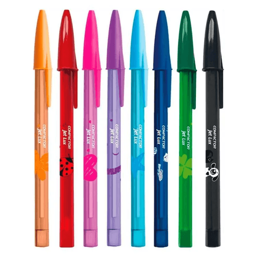Caneta Esferográfica Compactor Jet Lux 1.0mm Cores Sortidas –  Unidade - Imagem 1