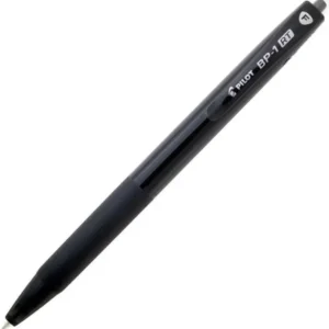 Caneta Esferográfica Retrátil Emborrachada Pilot Preta com Grip – Caneta de Clique Macia para Concursos e Escritório – Unidade