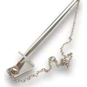 Caneta Fixa com Corrente e Suporte Reto para Balcão e Recepção – Caneta de Mesa Antifurto Base Reta Adesiva Cód. 17366 – Unidade