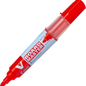 Caneta Marcador para Quadro Branco Recarregável Ponta e Refil Vermelho – Pincel de Lousa Branca com Cartucho Substituível – Unidade